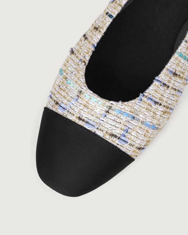 Floral Rice Apricot Square Toe Ballet Flats - Image 5
