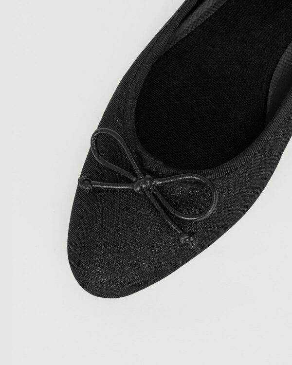 Black Glitter Ballet Flats. - Image 4