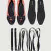 Brick Red Twill Square Toe Ballet Flats - Image 7